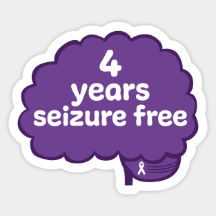 4 Years Seizure Free Sticker